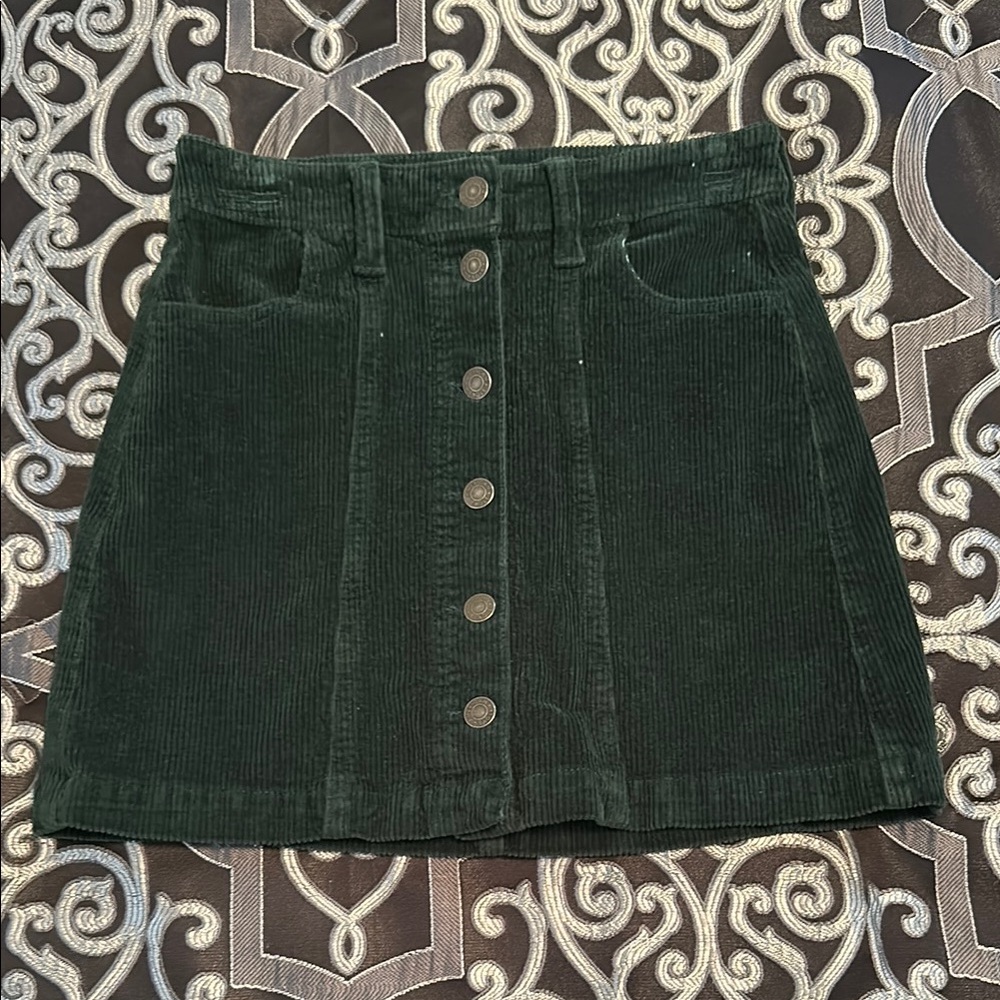 American Eagle Outfitters Green A-line Mini Skirt Casual